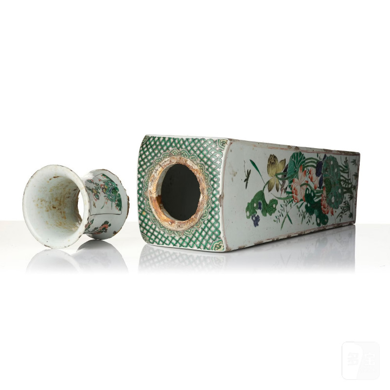 A large famille verte vase, - 图7